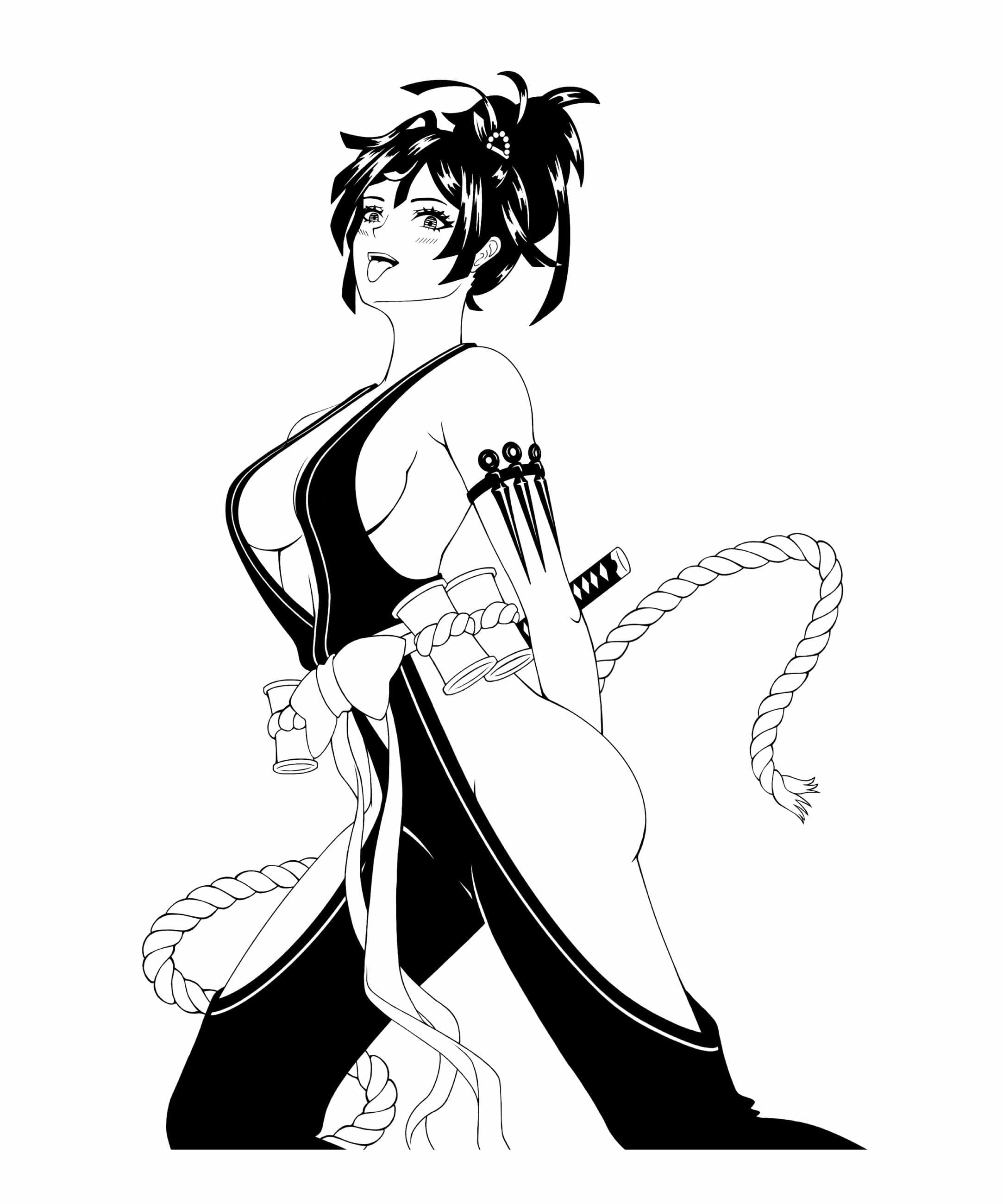 Yuzuriha — line art