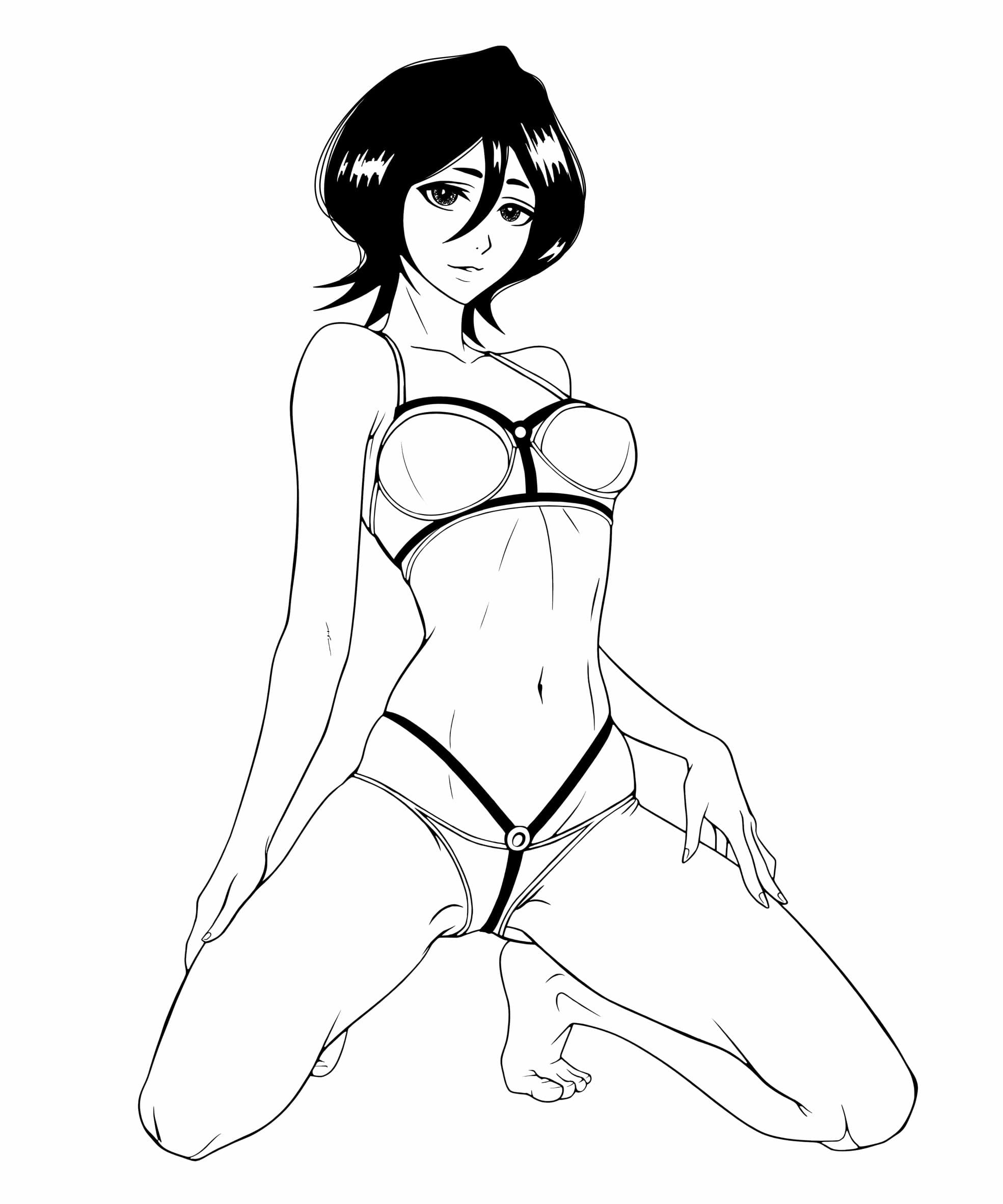 Rukia tee — line art